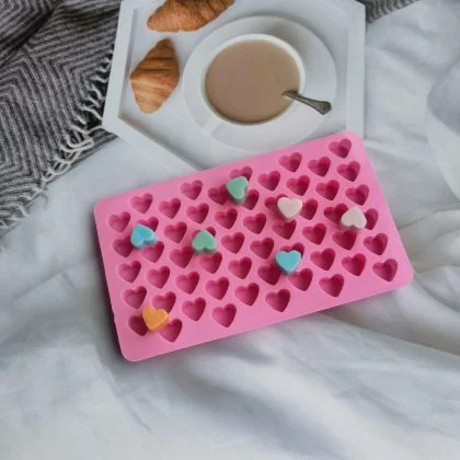 3D DIY Heart Form Silicone Chocolate Mold Ice Cube