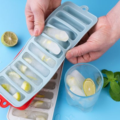 DIY New Silicone Long Strip Ice Cube Mold Tray